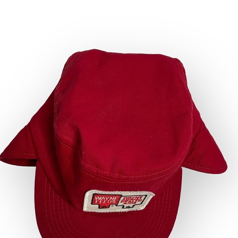 Wayne Feeds Animal Health Aids Red Hat Fleece Vintage Patch K-Brand - Picture 8 of 12
